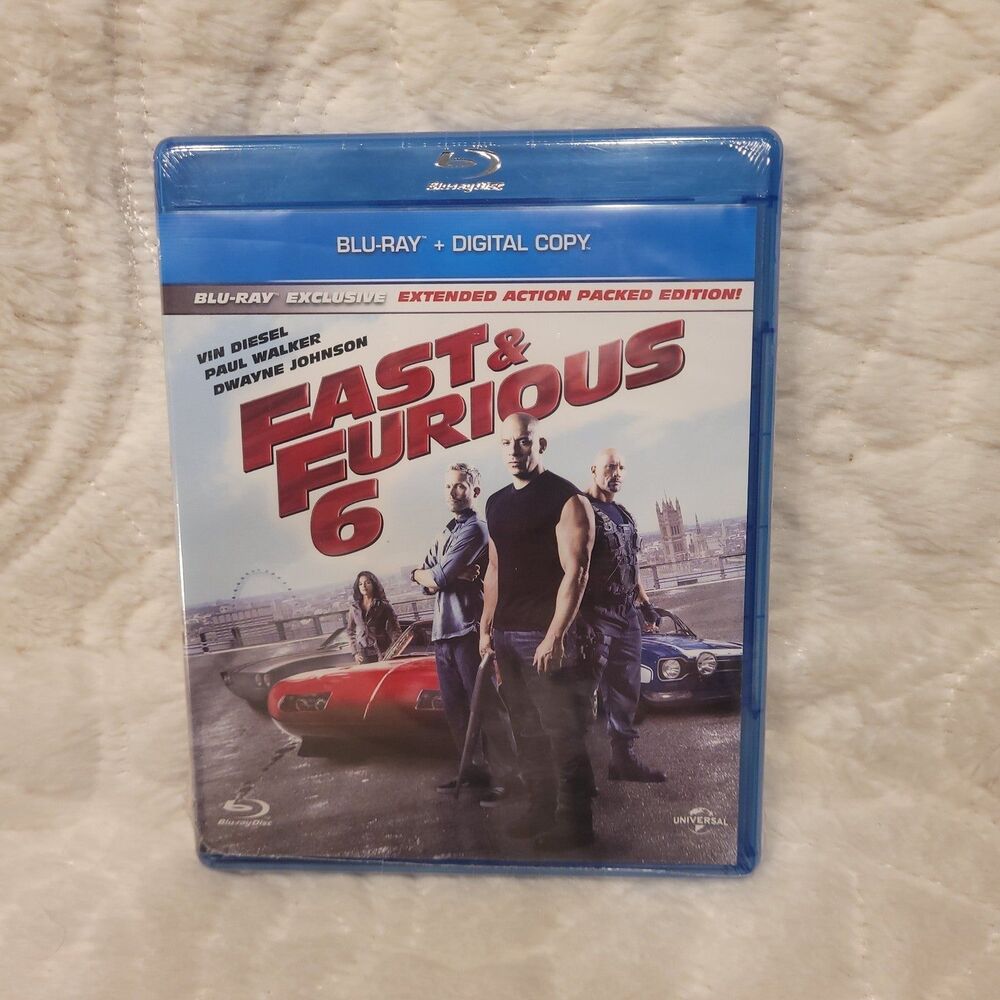 Fast & Furious 6 Blu-Ray & Digital Extended Action Packed Edition New Sealed